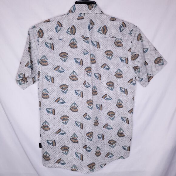 Patagonia Shirt Mens Small Floral Go To Sienna Clay Button Down Organic Cotton - Picture 5 of 11